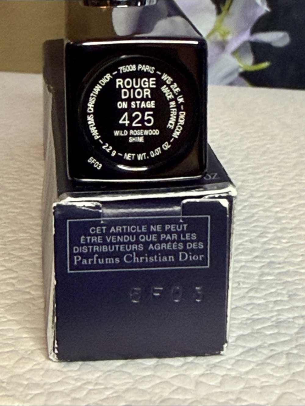 425 Wild Rosewood Shine-DIOR Rouge Dior On Stage Coated Shine Lipstick - - Picture 3 of 4